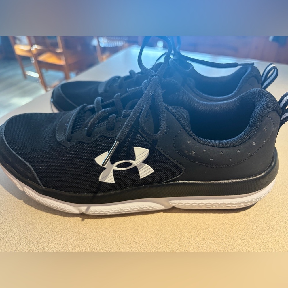 Under Armour Black and White Running Shoes